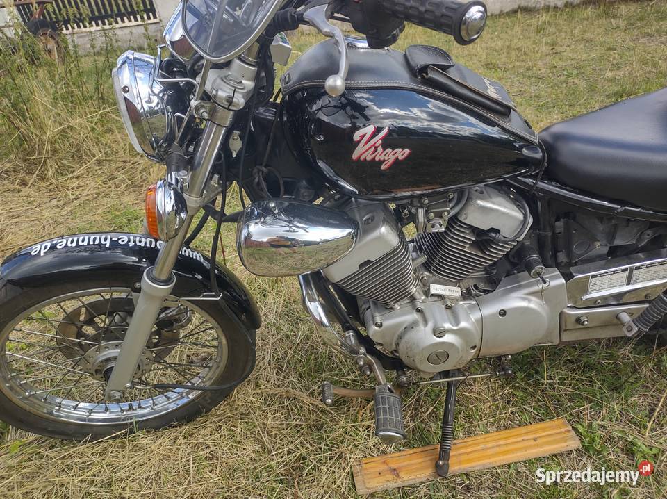 Yamaha virago 1 GR Chopper szyba skorzane sakwy bezwypadkowy Wólka Łękawska