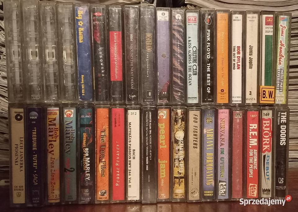 Kasety magnetofonowe 34 zestaw grunge rock pop Elbląg