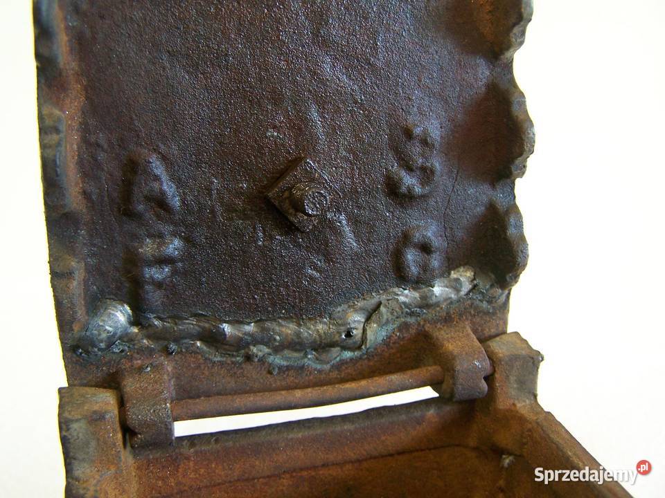 Zabytkowe żelazko na węgiel żeliwne z drewnianą Koszalin