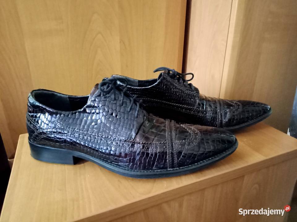 Półbuty włoskie skórzanelakierowane Łódź