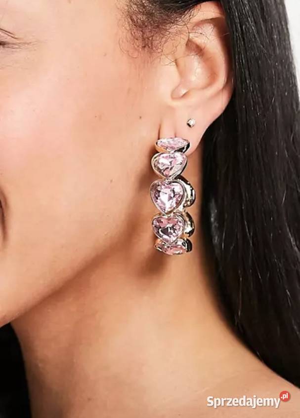 ASOS Bogato zdobione kolczyki wieczorowe serca Dla kobiet Galanteria i dodatki