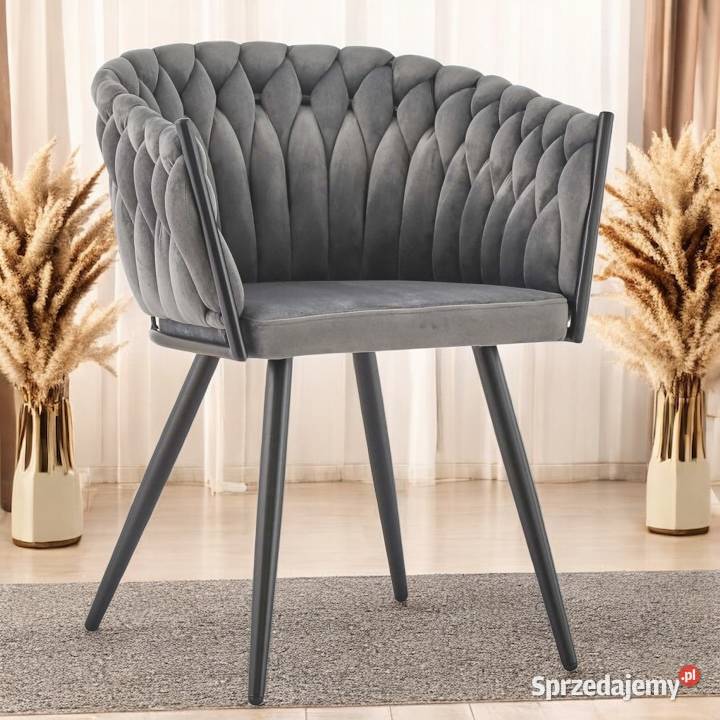 Szare Krzesło Tapicerowane Rosa Wysyłka 24H