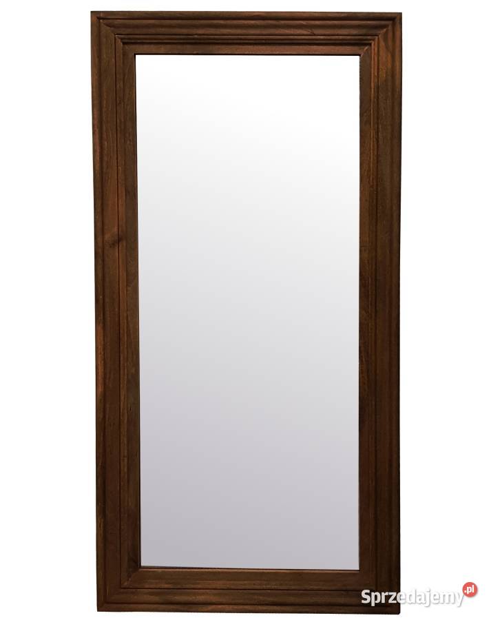 Duże klasyczne drewniane lustro 180x90 z mango Lublin