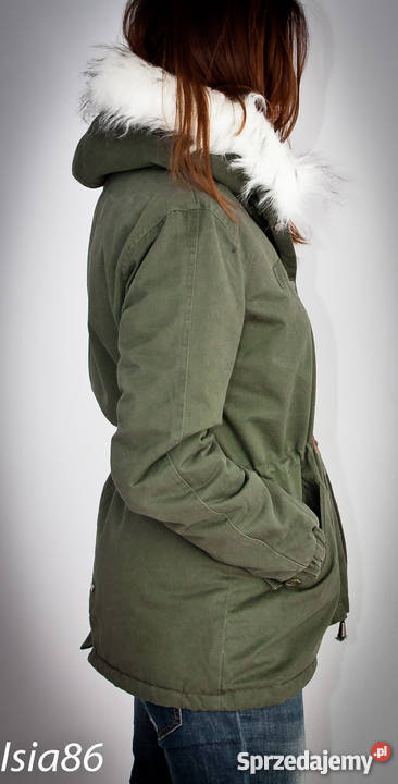 Kurtka Parka Eco FutroKhakiArmy Green Zimowa  małopolskie Kraków