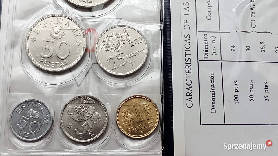 Stare monety 6 monet 1980 SET Hiszpania Mundial podkarpackie Lesko