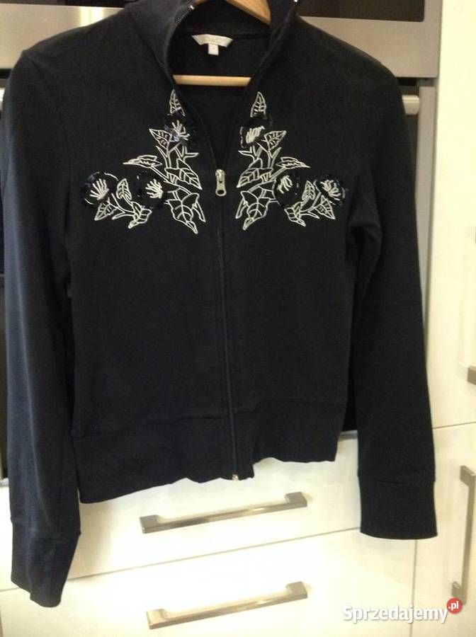 Bluza Czarna Rozpinana Damska GC XS cekiny Nowa Sól