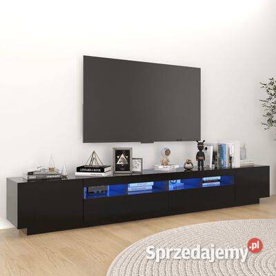 vidaXL Szafka pod TV z oświetleniem LED czarna sprzedam