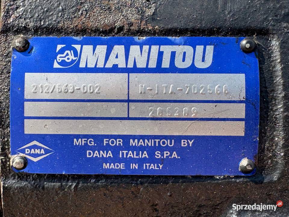 Most Tylny Manitou MLT 627 Dana Italia Układ napędowy lubelskie Opole Lubelskie sprzedam