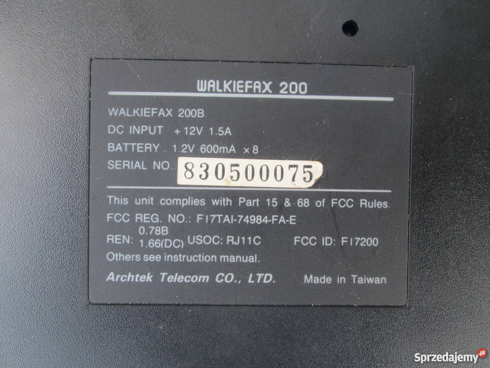 ARCHTEK WALKIEFAX 200
