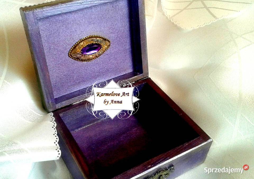 Szkatułka na biżuterię prezent decoupage Rękodzieło Warszawa sprzedam