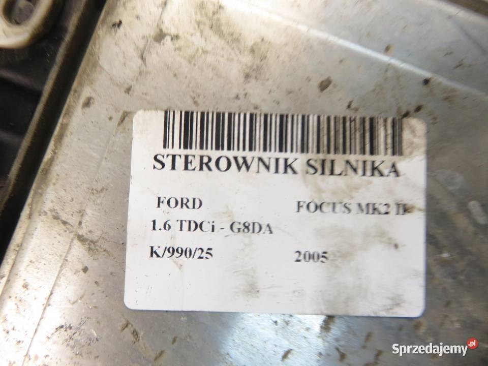 STEROWNIK FORD FOCUS MK2 II 16 TDCi 0281011263 Komputery małopolskie