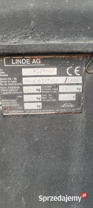 Linde wózek widłowy gaz