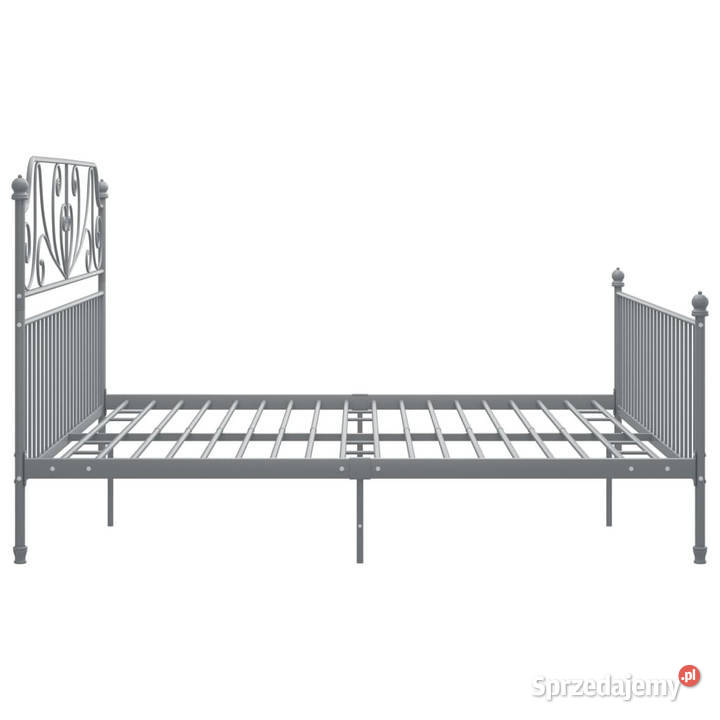 Łóżko Metalowe Szare Rama Łóżka Ze Stelażem 200 124cm Warszawa