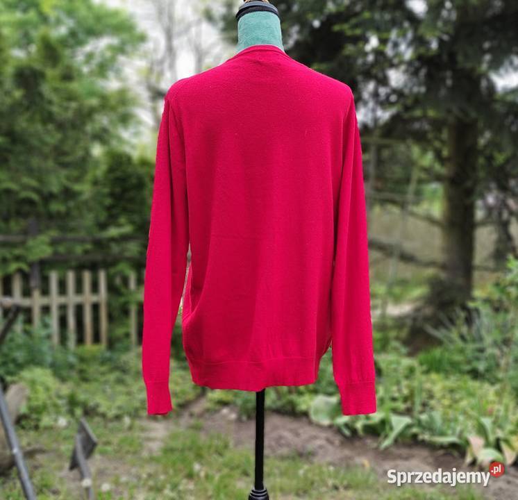 Czerwony sweter wełna merino XL 42 XXL 44 Szczecin sprzedam