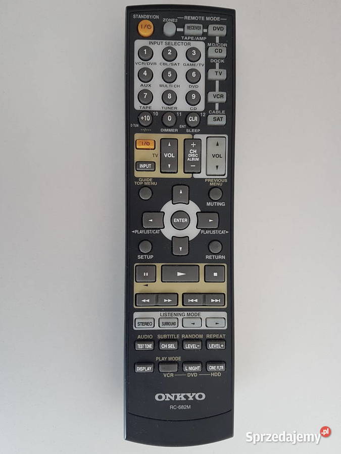 Pilot ONKYO RC-682M amplituner / dvd / cd / tv / sat wysyłka