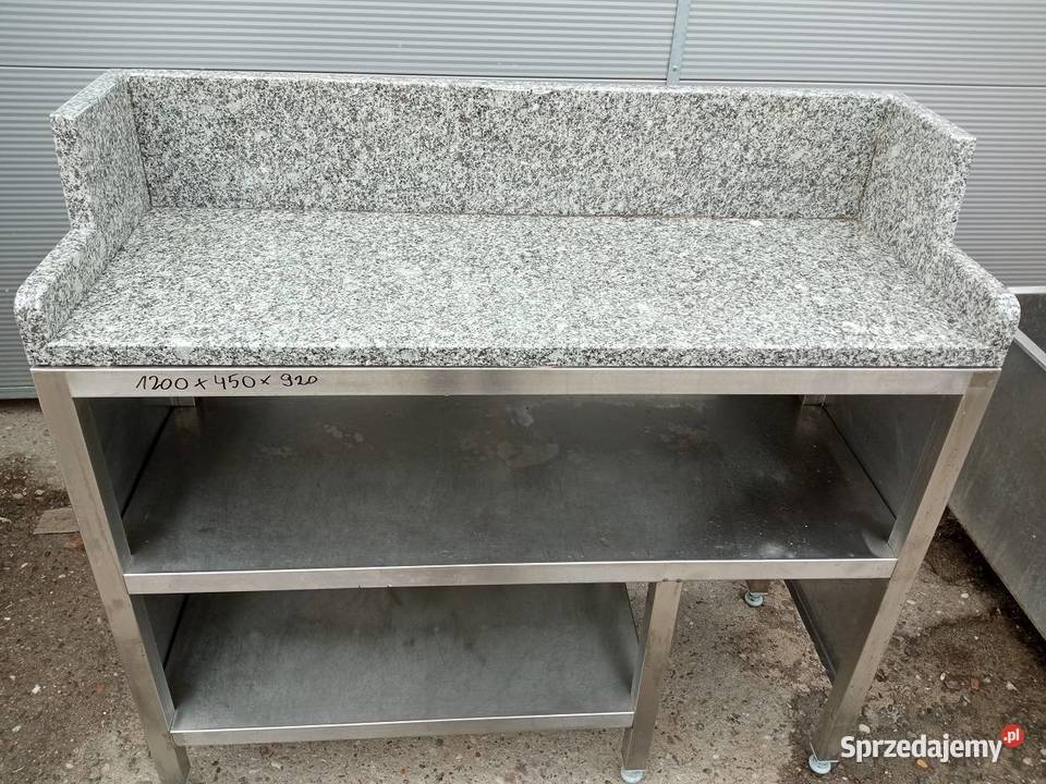 Stół z blatem granitowym 120x45 Wyposażenie firm Wrocław