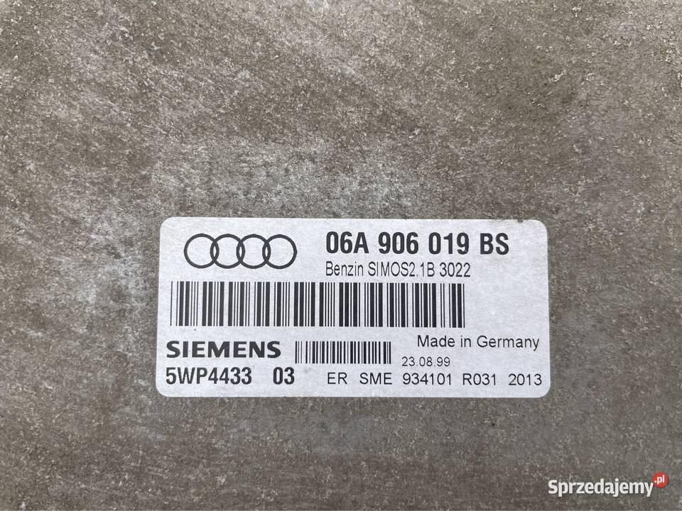 Sterownik silnika 06A906019BS audi a3 8L zachodniopomorskie Szczecin