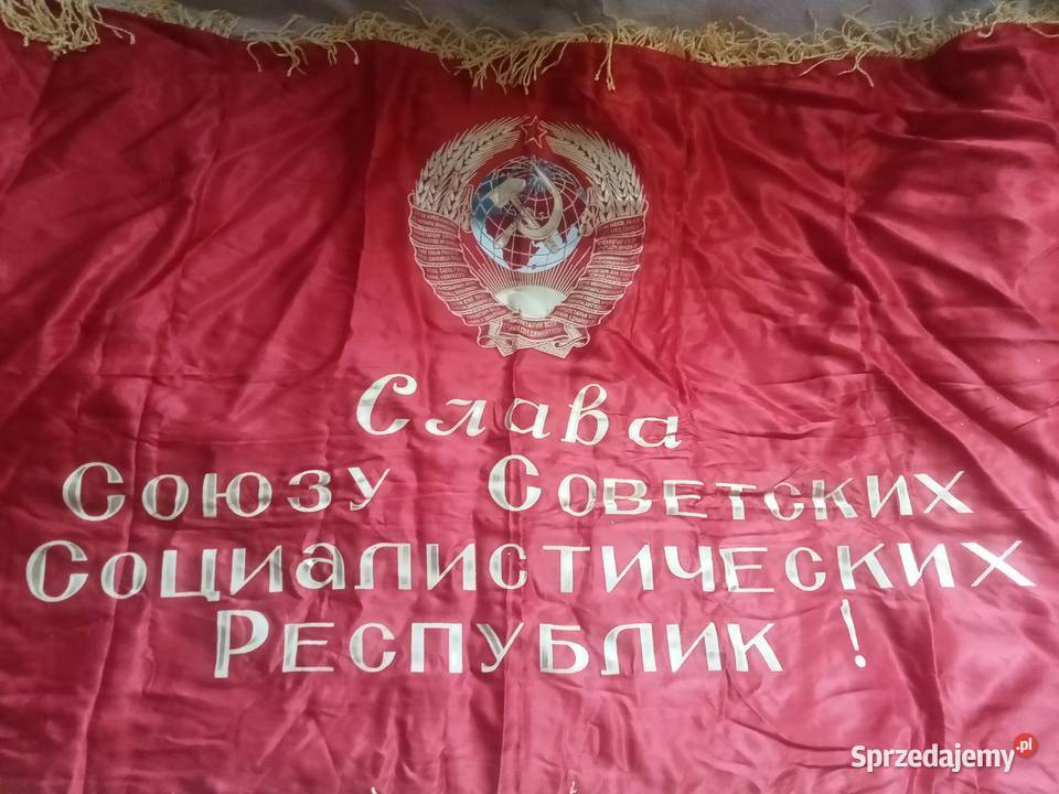 Stary Sztandar Chorągiew Flaga byłe ZSRR l 50te Grójec sprzedam