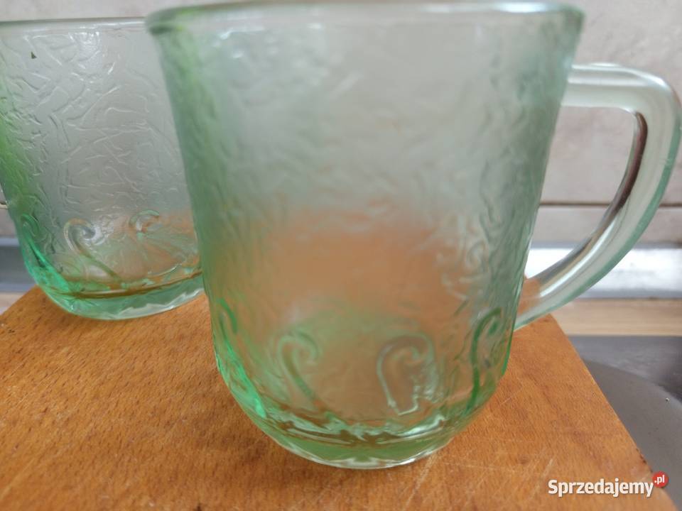 Szklanki szkło zielone 2 Sztuki Warszawa