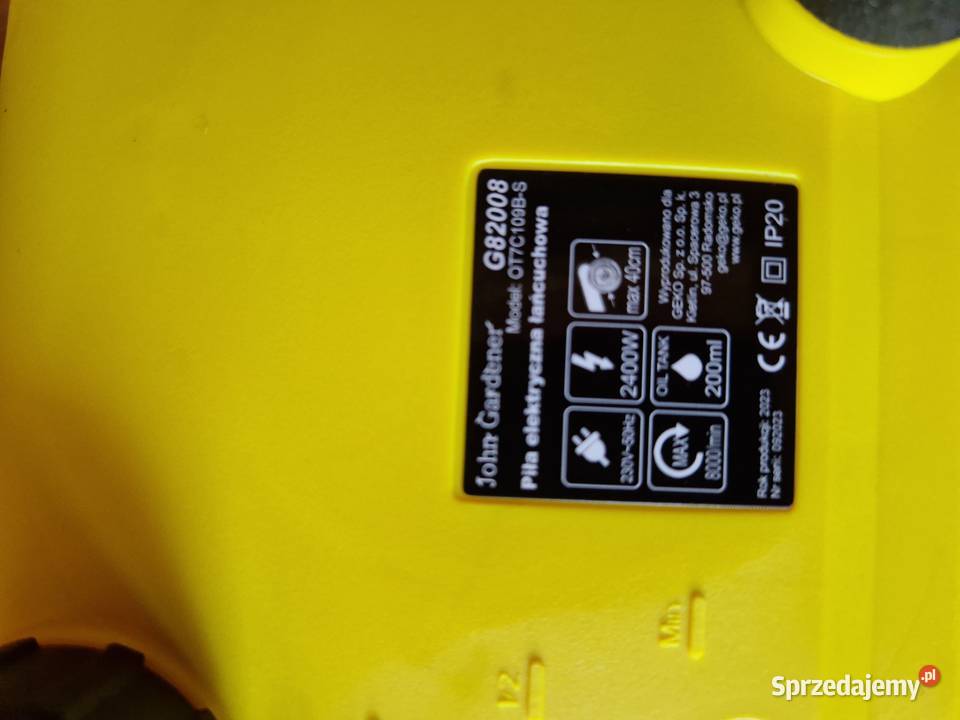 Piła elektryczna łańcuchowa Johyn Gardener 2400W Głogowa