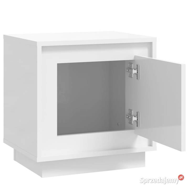 Szafki nocne 2 białe o wysokim połysku 44x35x45 Warszawa