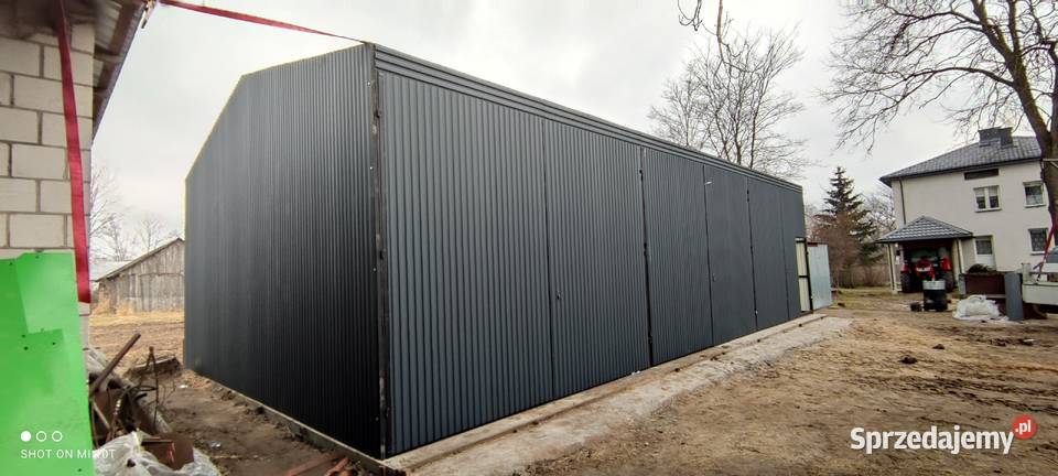 Garaż Blaszany GRAFITOWY MAGAZYN ROLNICZY Wiaty