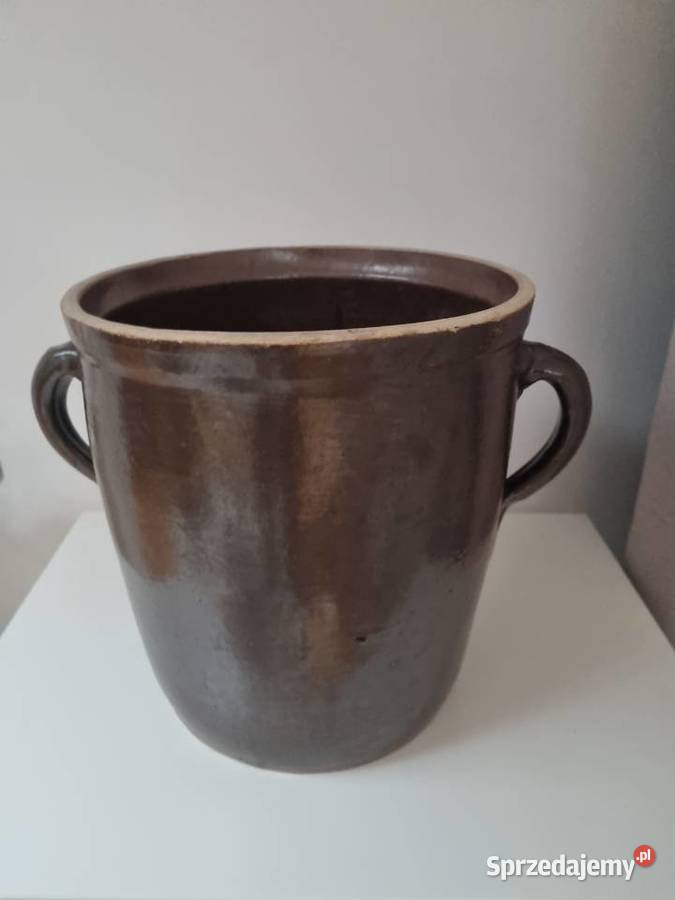 Duży gGarnek kamionkowy PRL 7 litrów Bochnia Lublin