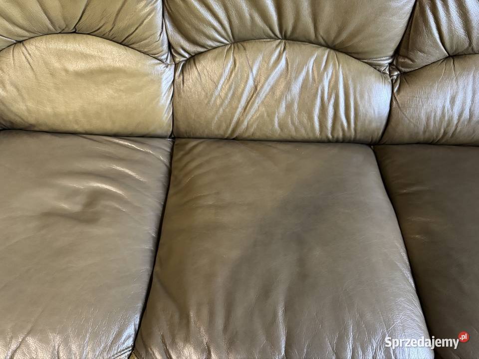 Sofa z czasów PRL skórzana lata 80 te 20 w antyk Antyki Częstochowa