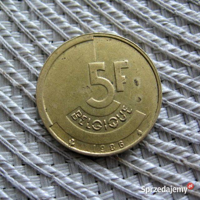Belgia 5 Frank 1986r Numizmatyka Kalisz
