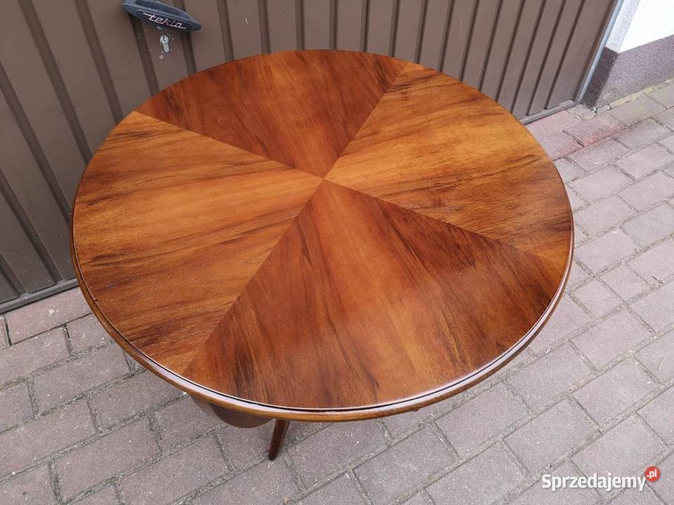 Stolik Ława ARTDECO PRL Unikat Orzech Antyk Antyki, Sztuka, Kolekcje Swarzędz
