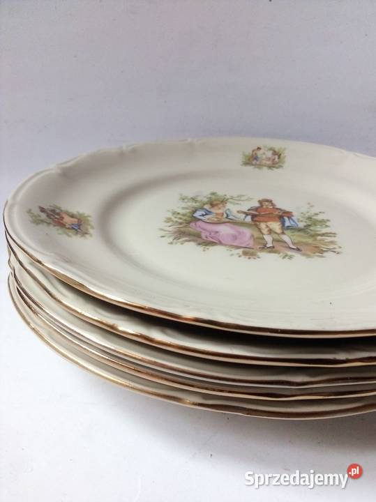 5 płytkich talerzy miłość wiedeńska porcelit Częstochowa