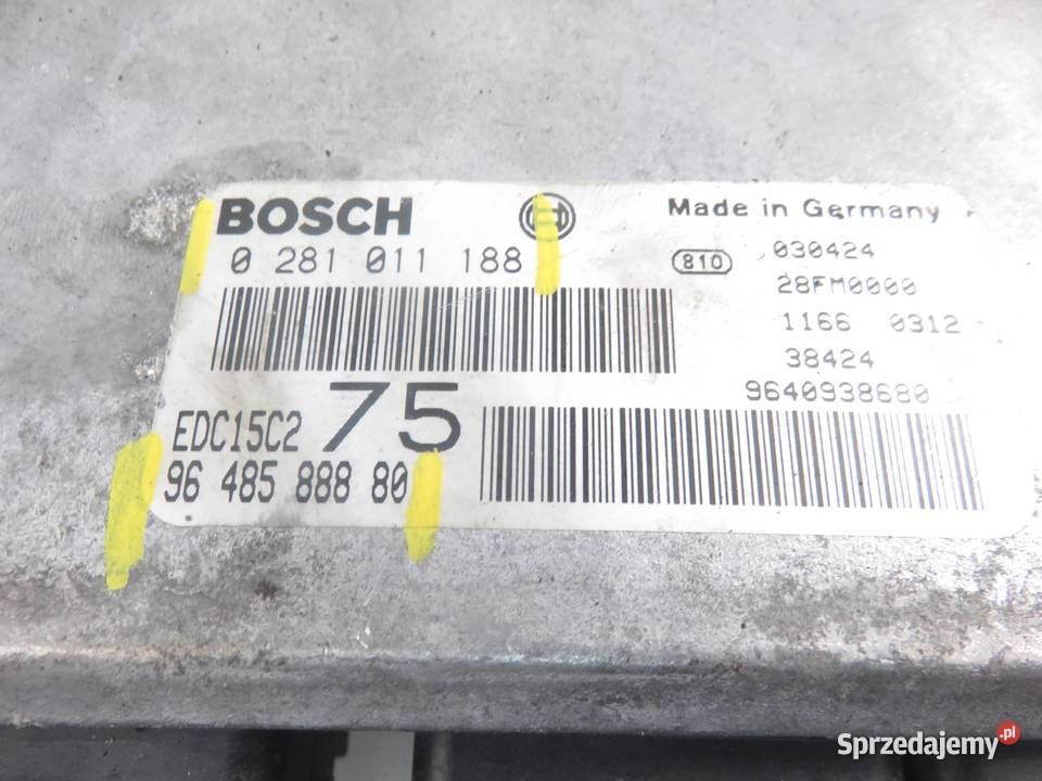 STEROWNIK PEUGEOT 206 20 HDI 0281011188 osobowe sprzedam