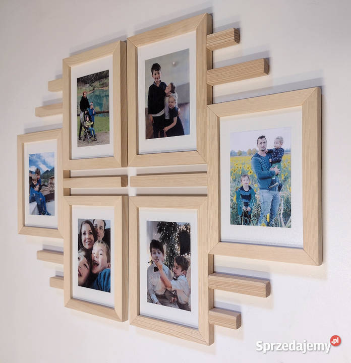Drewniana Multirama Ramka Na 6 Zdjęć 15x21 Bydgoszcz