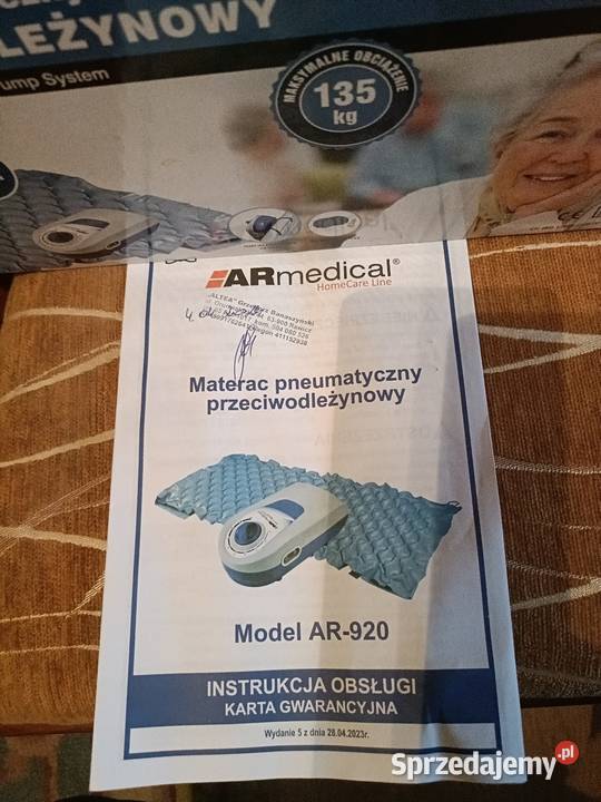 Materac pneumatyczny przeciwodleżynowy Materace Zaborowice
