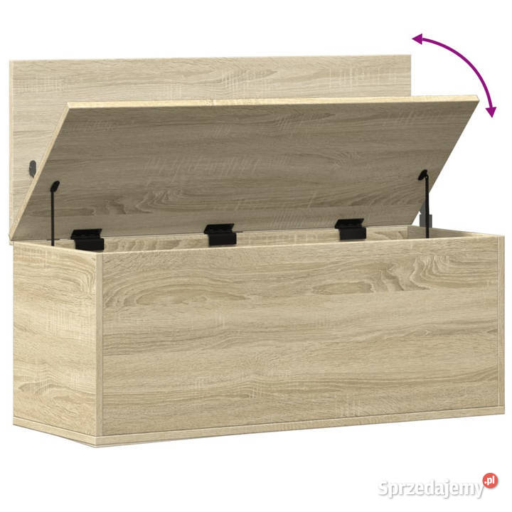 Skrzynia dąb sonoma 90x35x35 materiał