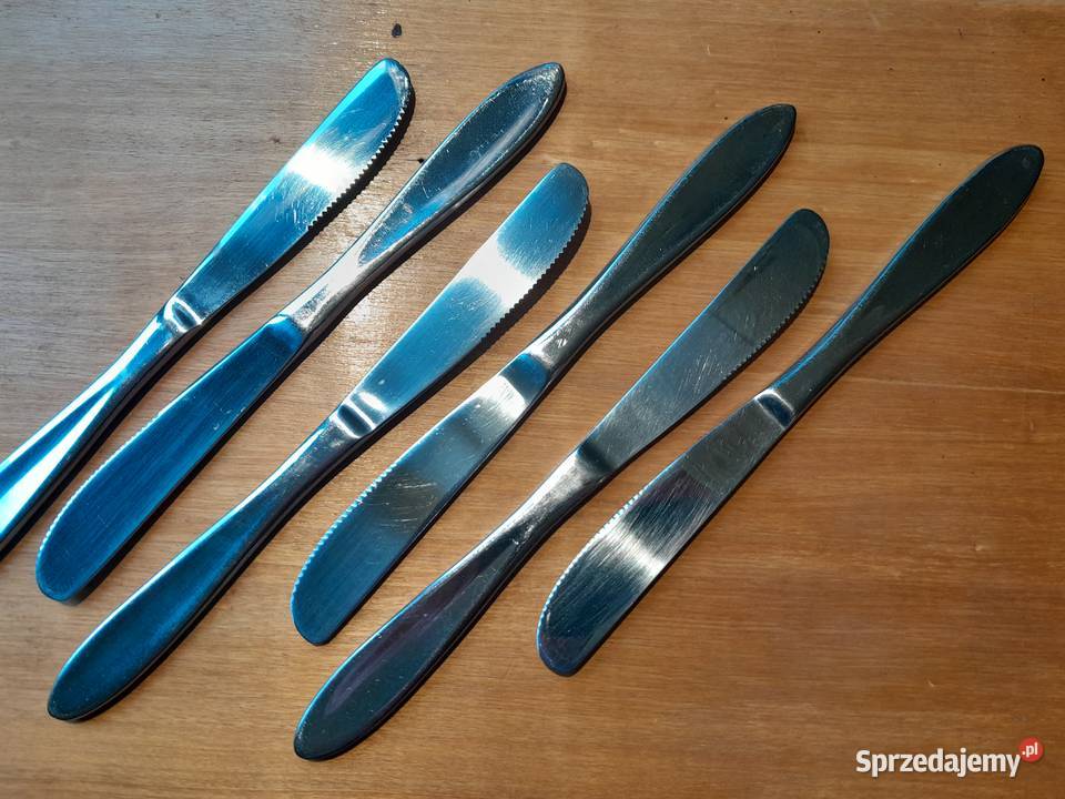 Stare noże obiadowe sztućce stal nierdzewna 6 Dąbrowa Górnicza sprzedam