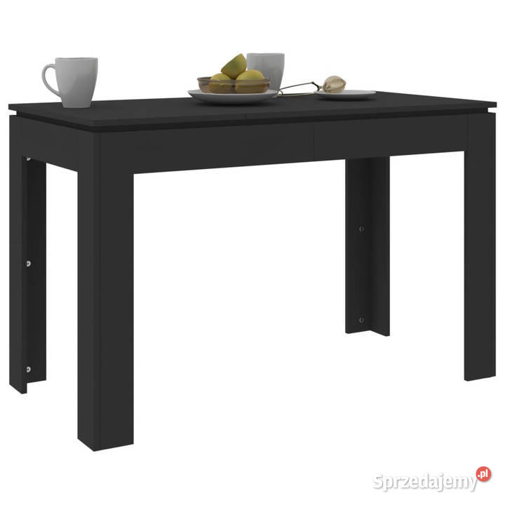 Stół jadalniany czarny 120x60x76 materiał Warszawa