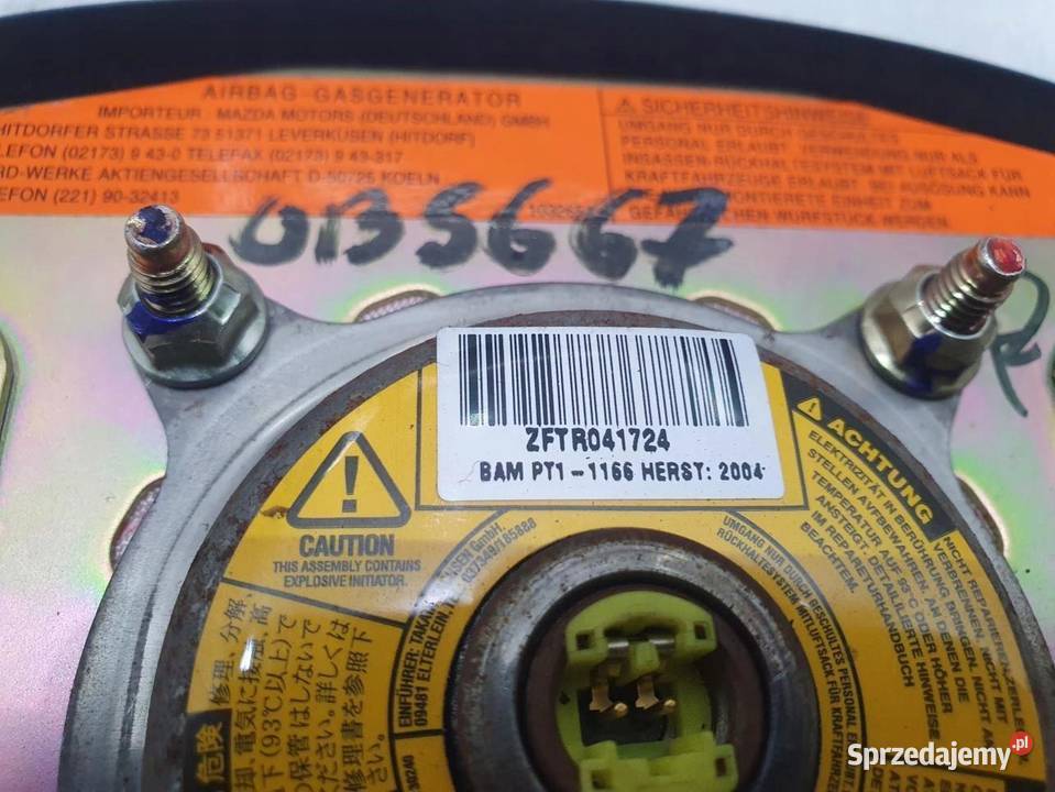 PODUSZKA AIRBAG KIEROWCY FORD RANGER I 9806r osobowe Poduszki powietrzne