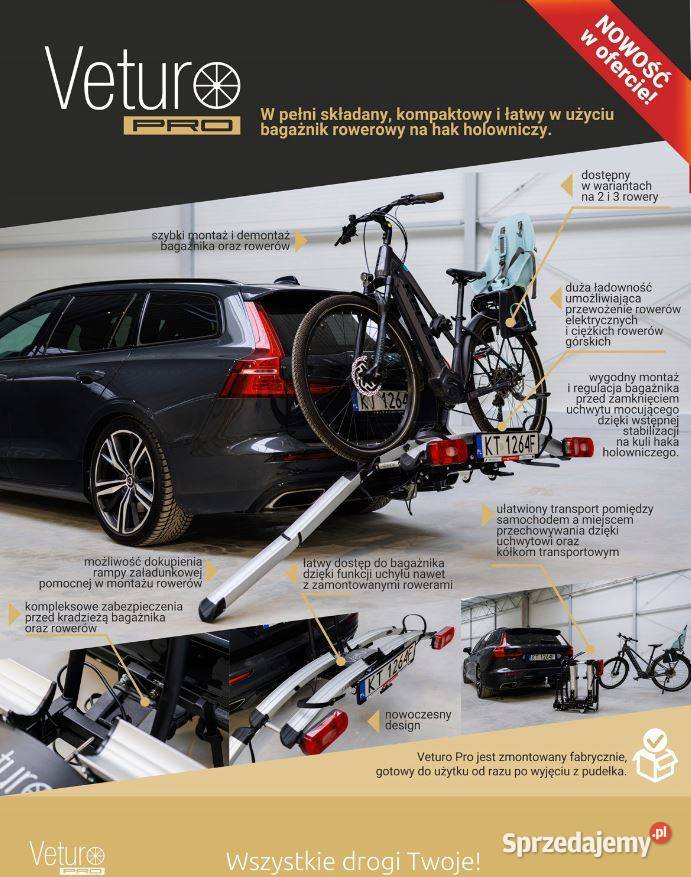 Veturo Pro Steinhof Bagażnik Rowerowy Na 2 podkarpackie Jasło sprzedam