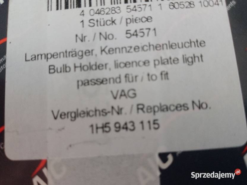 54571 Wkład lampki oświetlenia tablicy Olsztyn