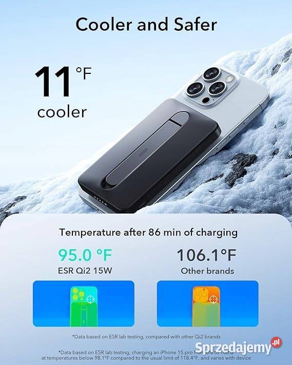 ESR Kickstand Power Bank MagSafe 1000mAh Qi2 15W Myszyniec