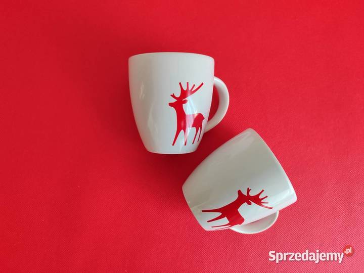 Dwa ceramiczne kubki Renifery śląskie Katowice