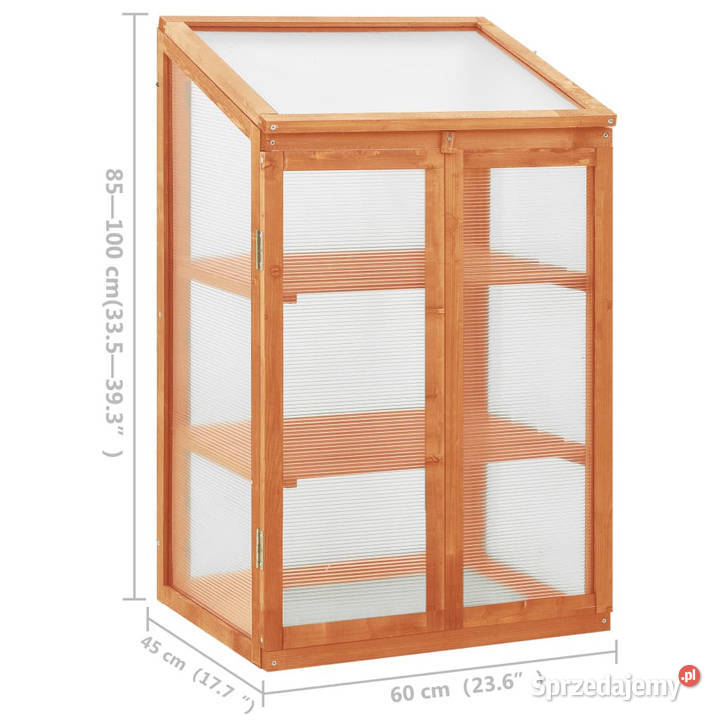 Szklarnia 60x45x100 drewno jodłowe WM314848 Warszawa