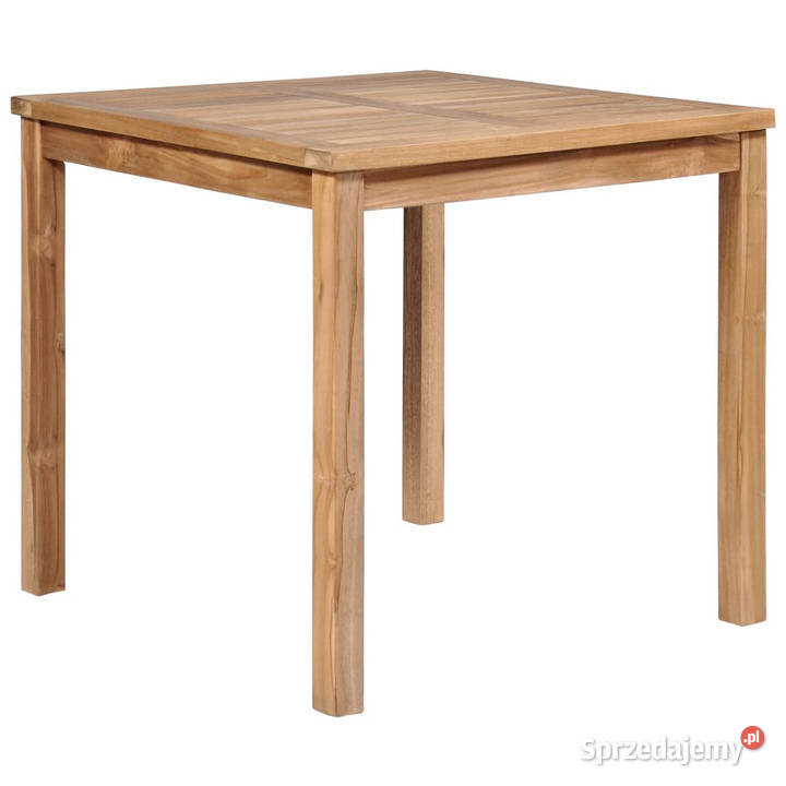 Stół ogrodowy 80 x 80 x 77 lite drewno tekowe