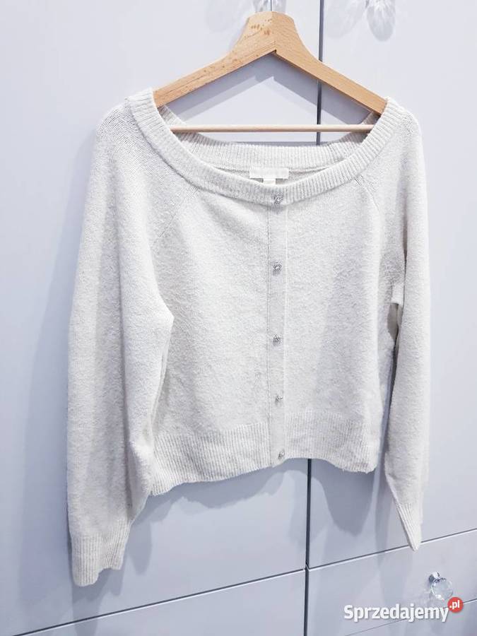 Damski dzianinowy sweterek z kryształowymi Dąbrowa Górnicza