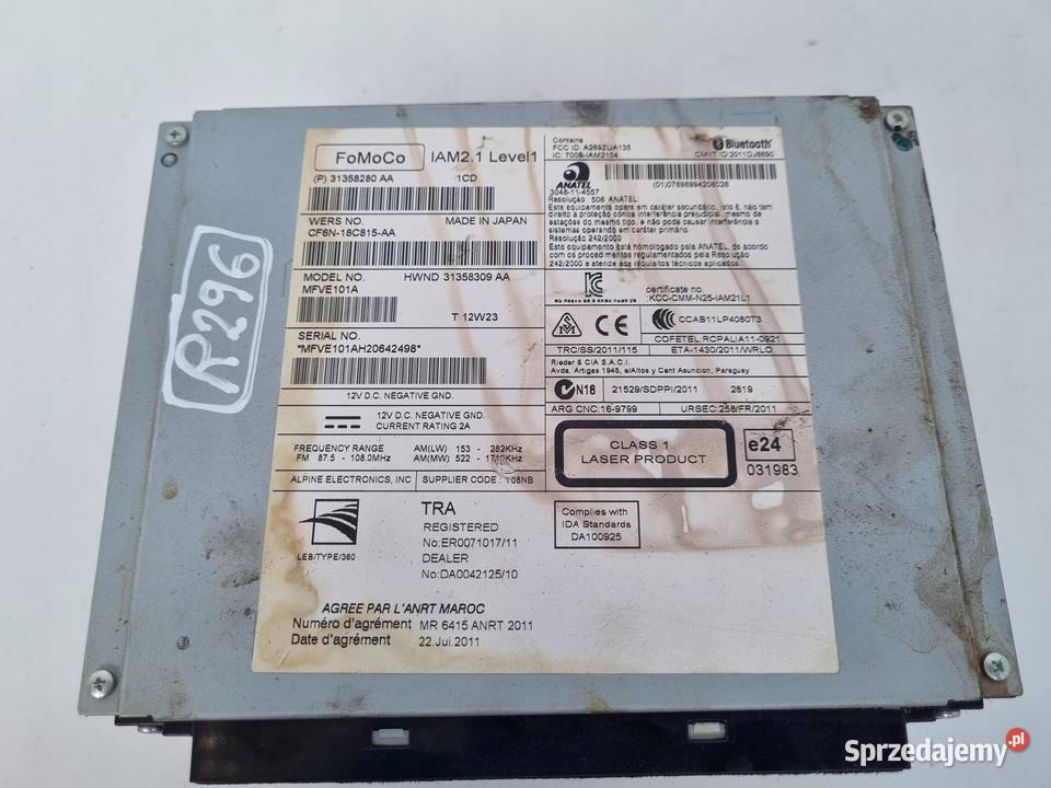 RADIO Volvo V40 II V60 S60 II CF6N18C815AA