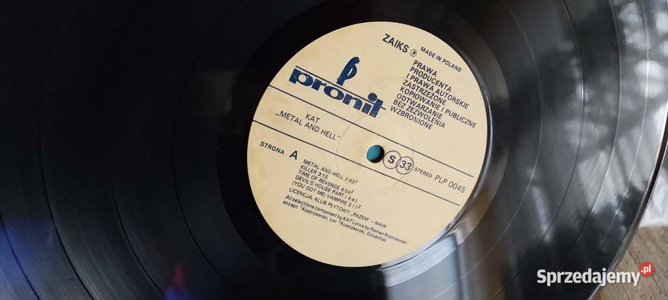 KAT Metal and Hell winyl Gliwice sprzedam