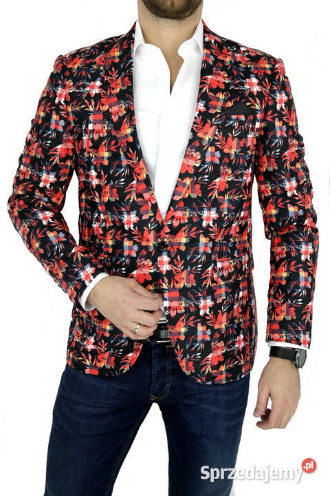 Giovanni Pera marynarka męska kolorowa krata Rozmiar 4XL Ostrów Wielkopolski