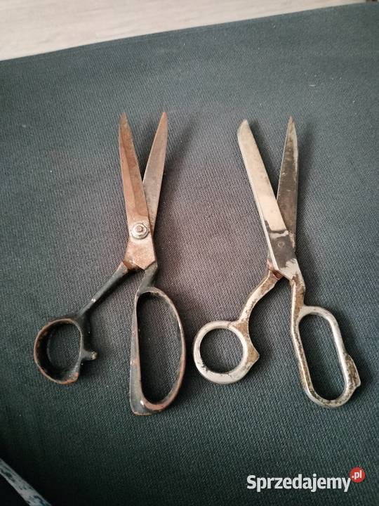 Stare duże nożyce bez sygnatury prl zestaw Choszczno