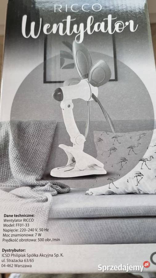 Wentylator RICCO Model FF0133 Legionowo